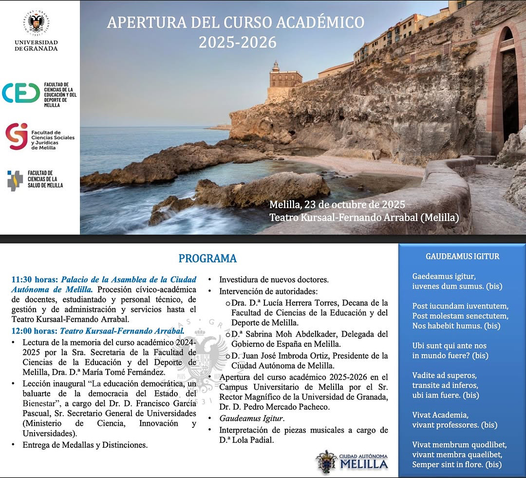 🎓 Apertura del Curso Académico 2025-2026 en Melilla