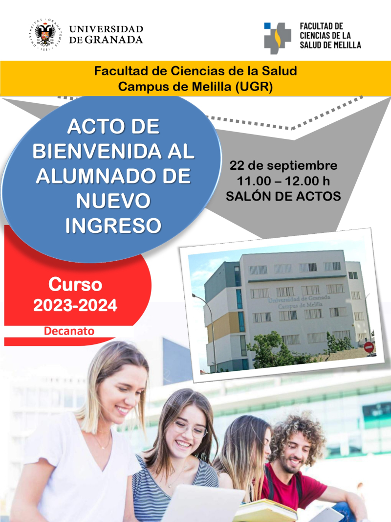 ACTO DE BIENVENIDA AL ALUMNADO DE NUEVO INGRESO CARTEL ACTO BIENVENIDA ESTUDIANTES 1º