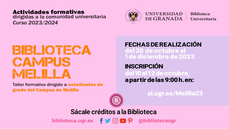 Actividades Formativas dirigido a Comunidad Universitaria curso 2023/2024