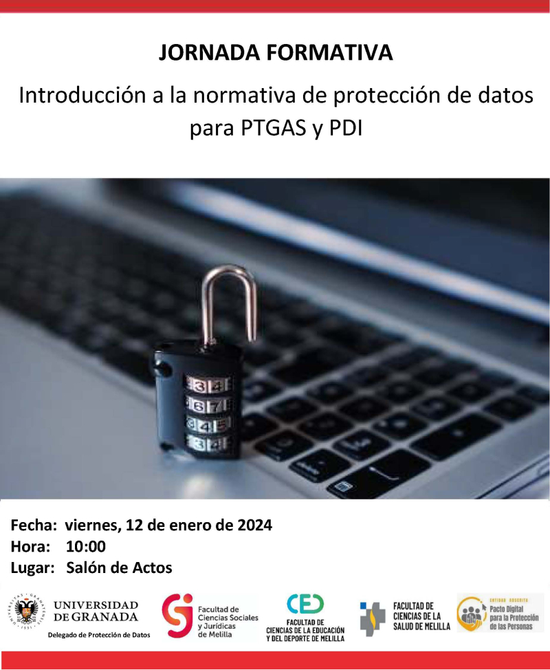 JORNADA FORMATIVA DE PROTECCIÓN DE DATOS JORNADA FORMATIVA
