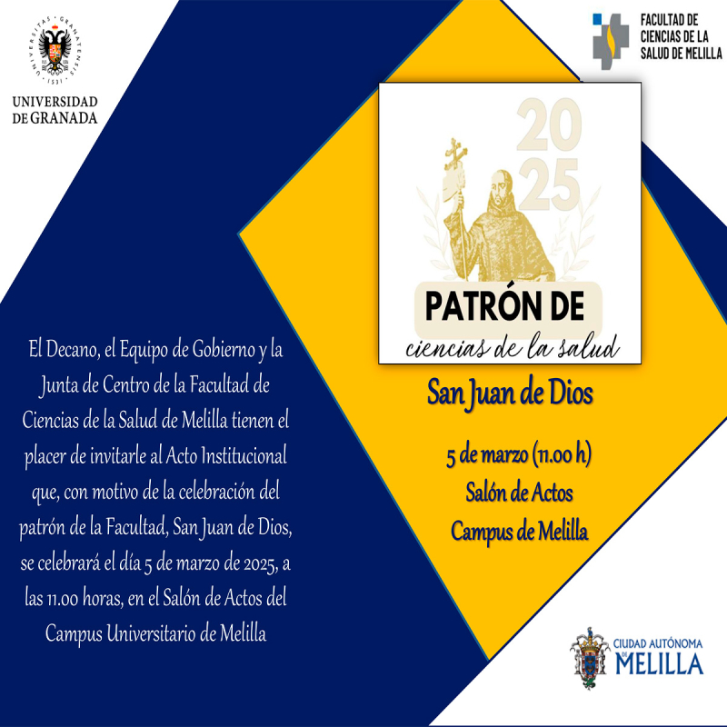 🎓 Celebración del Patrón de la Facultad de Ciencias de la Salud de Melilla 🎉 🎓 Celebración del Patrón de la Facultad de Ciencias de la Salud de Melilla 🎉