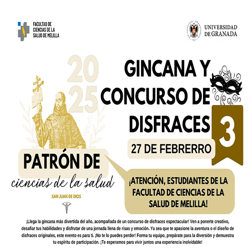 🎭✨ ¡Hoy es el gran día de la Gincana y Concurso de Disfraces de la Facultad de Ciencias de la Salud de Melilla! 🎭✨ ¡Hoy es el gran día de la Gincana y Concurso de Disfraces de la Facultad de Ciencias de la Salud de Melilla!